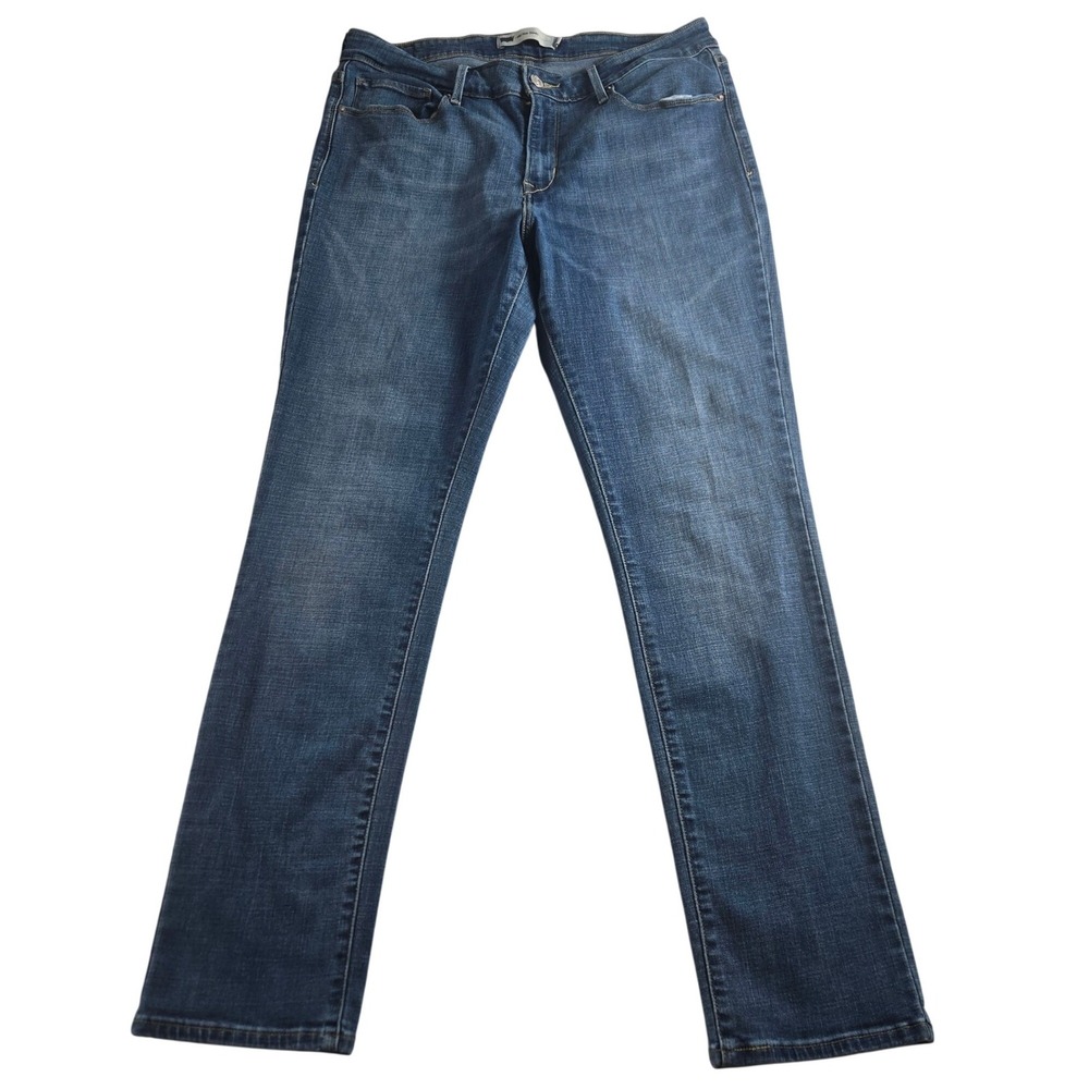 Levi Strauss‎ Mid Rise Skinny Jeans Womens 14 Blue Stretch Denim Medium Wash